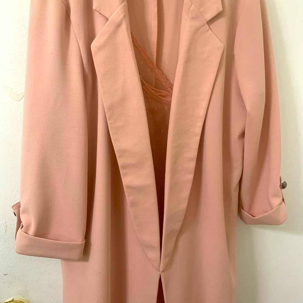 Blush pink blazer